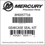 Mercury Quicksilver Piston Kit 896159A01 Oem/genuine. Fixed Price $145.95.