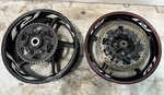09-14 Yamaha Yzf R1 Front Rear Back Rims Wheels Rotors Hub Black Oem. Fixed Price $494.99.