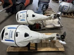 Pair 2005 Evinrude 225 Hp Etec 2-STROKE 25" Dual Twin Outboard Motors Props. Fixed Price $9900.00.