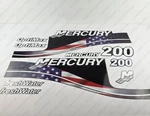 Mercury 200 Hp Optimax Freshwater Usa Flag Edition Outboard Engine Decal Set. Fixed Price $54.20.