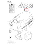 61411-91J10-0EP Suzuki Cover,engine Upper For DF4/5/6 New Oem. Fixed Price $111.59.