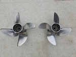 Hydromotive Right Hand Left Stainless Mercury Props HC-CL19 O-iv. Fixed Price $800.00.