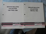 Force Outboard Service Bulletin Collection 90-825408 And 90-823798. Fixed Price $14.00.