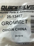 Mercury Quicksilver Oem 25-13467 Grommet (R930). Fixed Price $5.00.