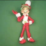 Annalee 2011 Red Elf 9" Holiday Christmas Green Doll Cute. Fixed Price $23.00.