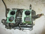 Yamaha 115HP 2 Stroke Outboard Intake Manifold With Reed Valve (6E5-13641-10-94). Fixed Price $45.00.