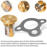 59078Q3 Marine Thermostat Kit Fits For Mercury Mercruiser 2.5 &3.0,. Fixed Price $18.90.