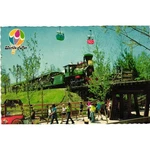 Vtg Worlds Of Fun Postcard Kansas City Mo Railroad Steam Engine Sky Ride B4355. Fixed Price $7.99.