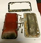 Oem 1958 10HP Johnson QD-19 0301849 Inner & Outer Exhaust Covers Gaskets. Fixed Price $19.50.
