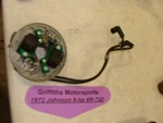 1972 Johnson Outboard 6HP Sea-horse 6R-72D Point Plate Ignition Coils Wires Arm. Fixed Price $110.00.
