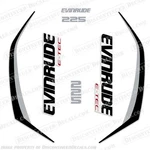 Fits Evinrude 225HP G2 E-tec Decal Kit (silver / Black) 2014-2019. Fixed Price $144.95.