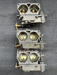 Mercury XR4 150HP Carburetors Matching Set 3308-9672A1 A2 A3 WMH-1. Fixed Price $200.00.