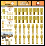 30-PC Main & Pilot Jet Kit For Mikuni Carburetors VM4/042 VM22/210 High Perf. Fixed Price $28.79.