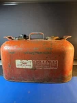 Vintage Johnson Outboard Motors 6 Gallon Metal Boat Gas Can Tank. Fixed Price $35.00.