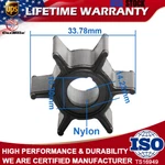 Impeller 47-16154-3 Replace For Mercury Mariner 2/2.5/3.3/4/5/6HP Outboard Motor. Fixed Price $8.95.