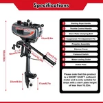 3,5 Hp 2 Stroke Outboard Motor Fishing Boat Engine & Water Cooling System. Fixed Price $199.21.