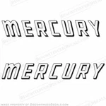 Fits Mercury 1959 Mark 58A White Decals. Fixed Price $64.95.