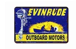 Evenrude Outboard Motors 1948 Advertising All Metal Tin Sign X 12. Fixed Price $28.95.