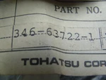 New Tohatsu Nissan Guide Plate 346-63722-1. Fixed Price $10.00.
