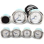 Veethree Boat Gauge Metallic Silver / Blue Evinrude (set Of 7). Fixed Price $312.65.