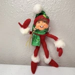 Annalee 2011 Red Holiday Twist Elf Christmas Green Doll Cute. Fixed Price $20.00.