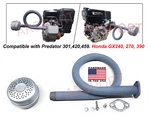 Loop Exhaust For Mud Boat. Predator 301, 420, 459CC. Honda GX240, 270, 390. Fixed Price $89.50.