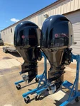 Twin 2017 Yamaha F150 150HP 4 Stroke Outboard Engines 25" Shaft - 205 Hours. Fixed Price $21495.95.